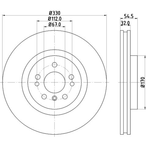 Tarcza hamulcowa HELLA PAGID 8DD 355 126-301