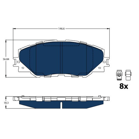 Klocki hamulcowe - komplet TRW GDB3424BTE