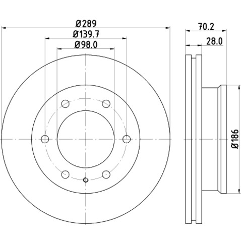 Tarcza hamulcowa HELLA 8DD 355 129-181
