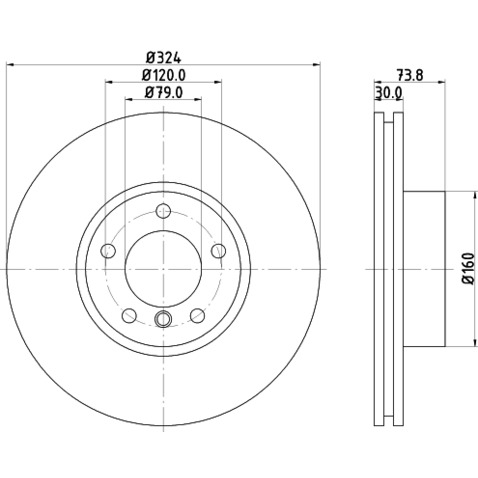 Tarcza hamulcowa HELLA 8DD 355 107-711