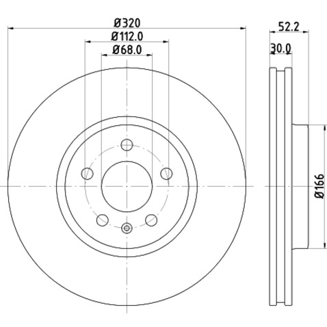 Tarcza hamulcowa HELLA 8DD 355 128-721
