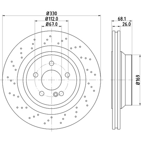 Tarcza hamulcowa HELLA 8DD 355 126-401