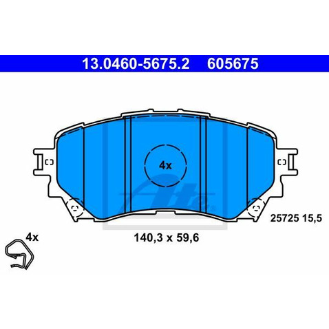 Klocki hamulcowe - komplet ATE 13.0460-5675.2