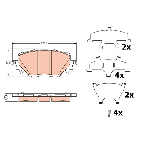 Klocki hamulcowe - komplet TRW GDB2285