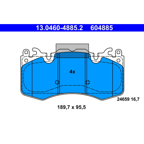 Klocki hamulcowe - komplet ATE 13.0460-4885.2