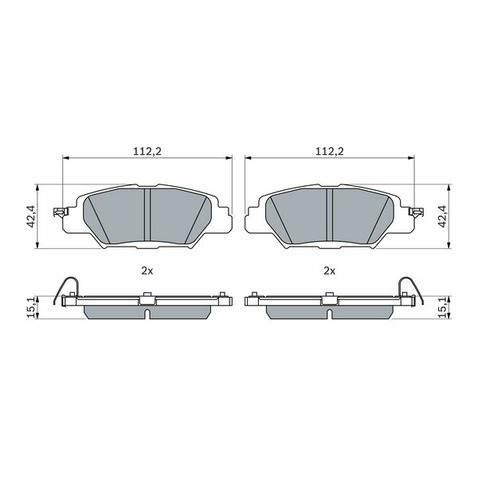 Klocki hamulcowe - komplet BOSCH 0 986 460 006