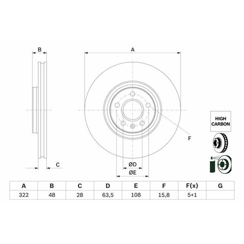 Tarcza hamulcowa BOSCH 0 986 479 F90