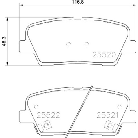 Klocki hamulcowe - komplet BREMBO P 30 104