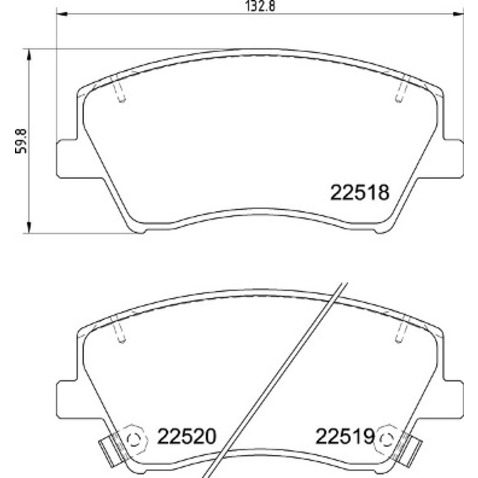 Klocki hamulcowe - komplet BREMBO P 30 107