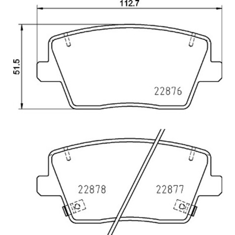 Klocki hamulcowe - komplet BREMBO P 30 112