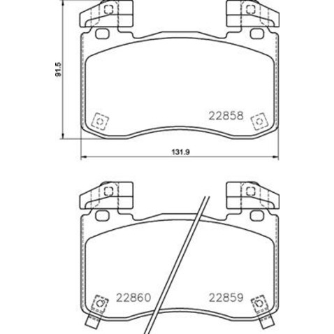 Klocki hamulcowe - komplet BREMBO P 30 113