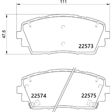 Klocki hamulcowe - komplet BREMBO P 30 115