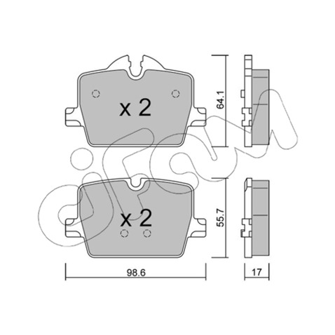 Klocki hamulcowe - komplet CIFAM 822-1265-0
