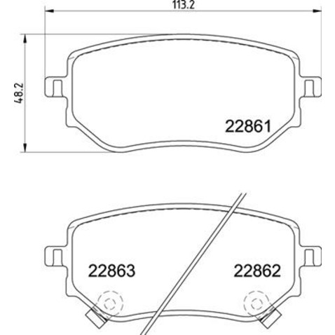 Klocki hamulcowe - komplet BREMBO P 50 153