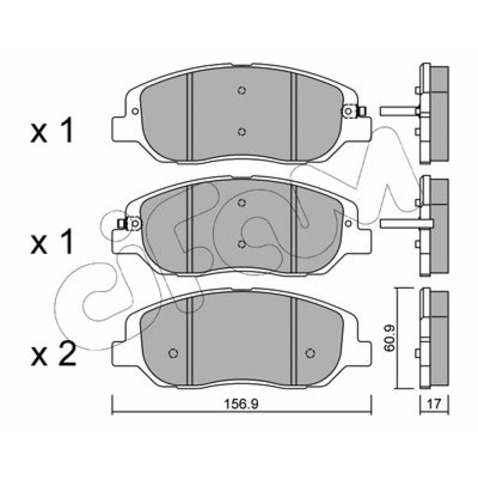 Klocki hamulcowe - komplet CIFAM 822-1031-0