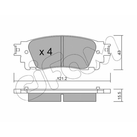 Klocki hamulcowe - komplet CIFAM 822-1041-0