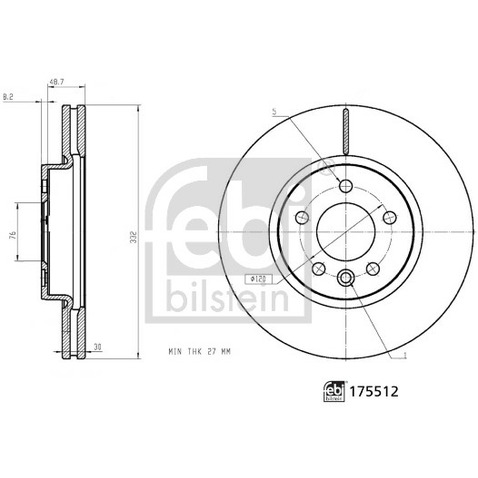 Tarcza hamulcowa FEBI BILSTEIN 175512