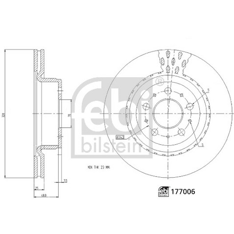 Tarcza hamulcowa FEBI BILSTEIN 177006