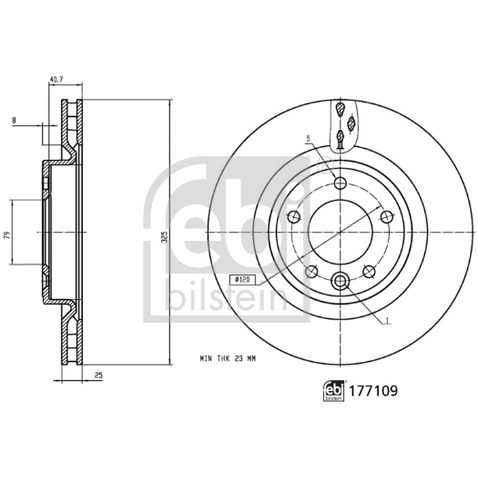 Tarcza hamulcowa FEBI BILSTEIN 177109