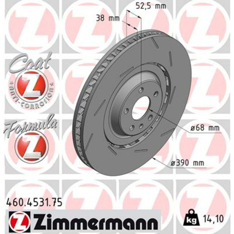 Tarcza hamulcowa ZIMMERMANN 460.4531.75