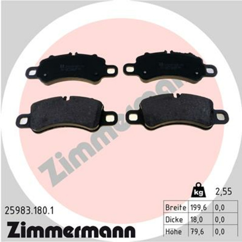 Klocki hamulcowe - komplet ZIMMERMANN 25983.180.1