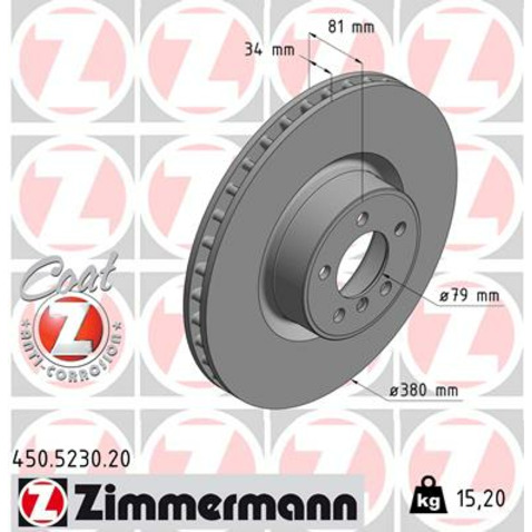 Tarcza hamulcowa ZIMMERMANN 450.5230.20