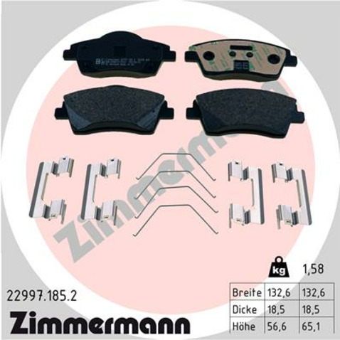 Klocki hamulcowe - komplet ZIMMERMANN 22997.185.2