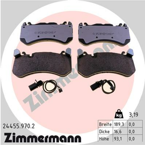 Klocki hamulcowe - komplet ZIMMERMANN 24455.970.2