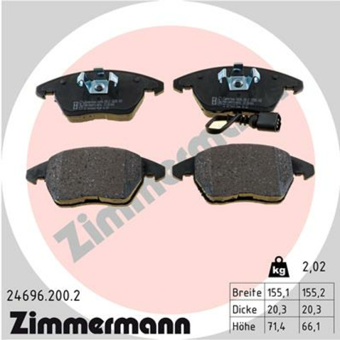 Klocki hamulcowe - komplet ZIMMERMANN 24696.200.2