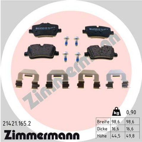 Klocki hamulcowe - komplet ZIMMERMANN 21421.165.2