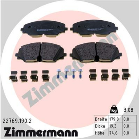 Klocki hamulcowe - komplet ZIMMERMANN 22769.190.2