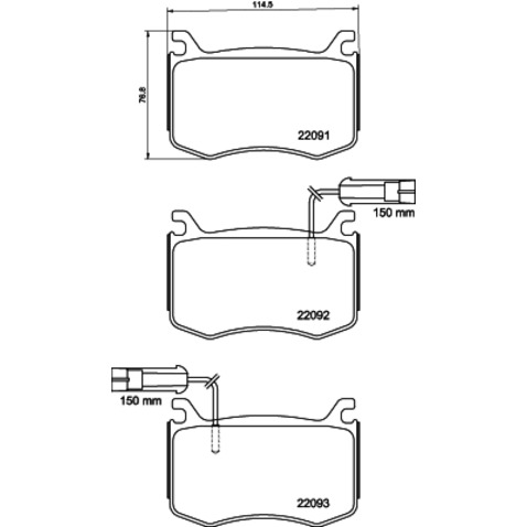 Klocki hamulcowe - komplet HELLA 8DB 355 039-051