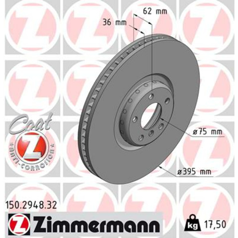 Tarcza hamulcowa ZIMMERMANN 150.2948.32
