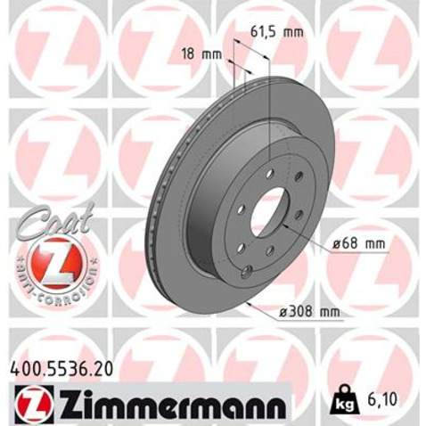Tarcza hamulcowa ZIMMERMANN 400.5536.20
