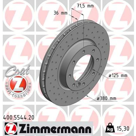 Tarcza hamulcowa ZIMMERMANN 400.5544.20