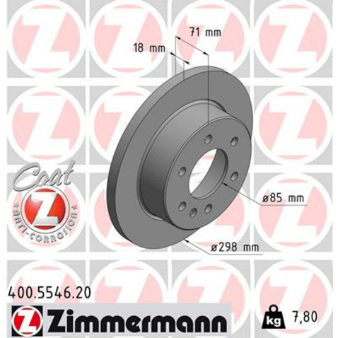 Tarcza hamulcowa ZIMMERMANN 400.5546.20