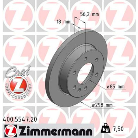 Tarcza hamulcowa ZIMMERMANN 400.5547.20