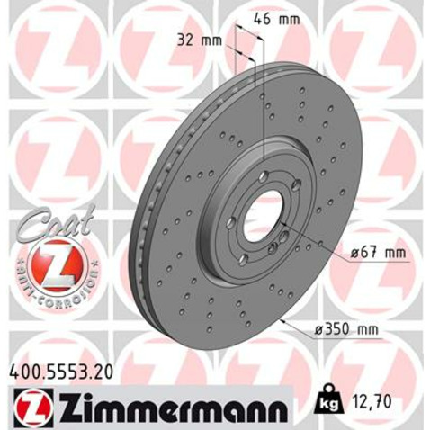 Tarcza hamulcowa ZIMMERMANN 400.5553.20