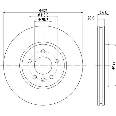 Tarcza hamulcowa HELLA 8DD 355 132-171