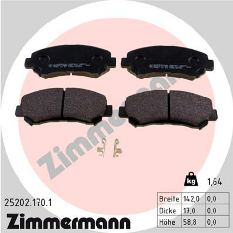 Klocki hamulcowe - komplet ZIMMERMANN 25202.170.1