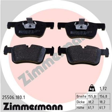 Klocki hamulcowe - komplet ZIMMERMANN 25506.180.1