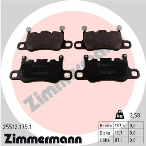 Klocki hamulcowe - komplet ZIMMERMANN 25512.175.1