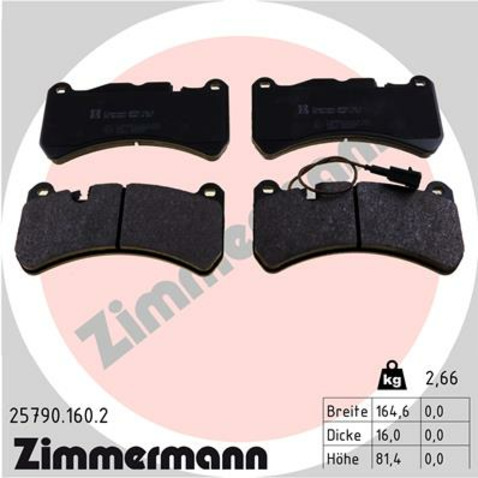 Klocki hamulcowe - komplet ZIMMERMANN 25790.160.2