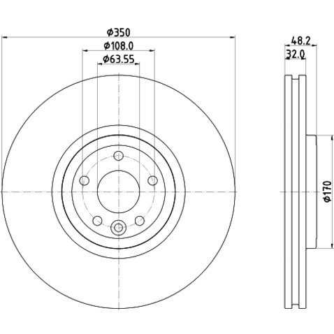 Tarcza hamulcowa HELLA 8DD 355 132-481