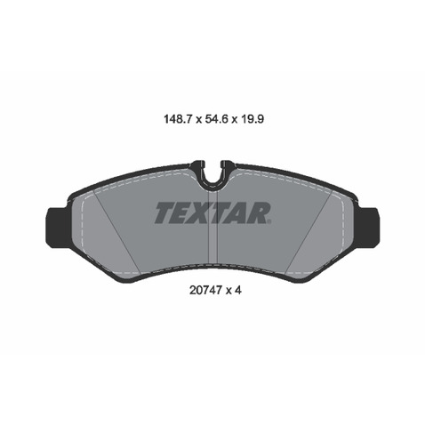 Klocki hamulcowe - komplet TEXTAR 2074701