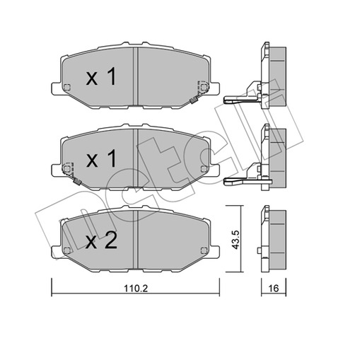 Klocki hamulcowe - komplet METELLI 22-1215-0