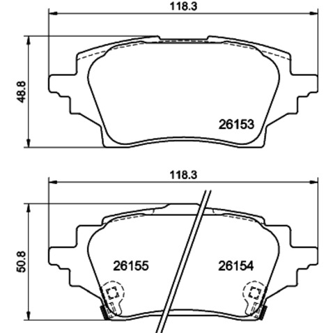 Klocki hamulcowe - komplet TEXTAR 2615301