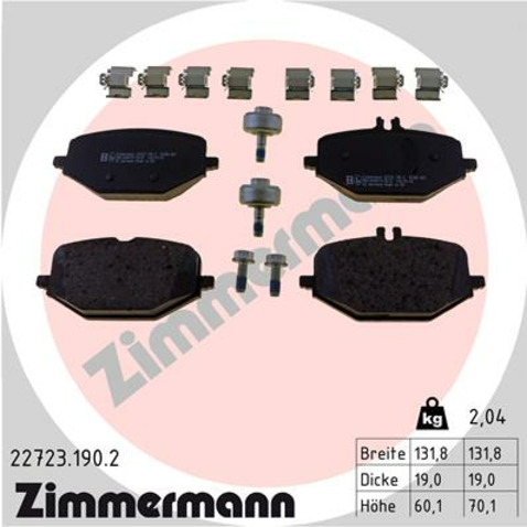 Klocki hamulcowe - komplet ZIMMERMANN 22723.190.2