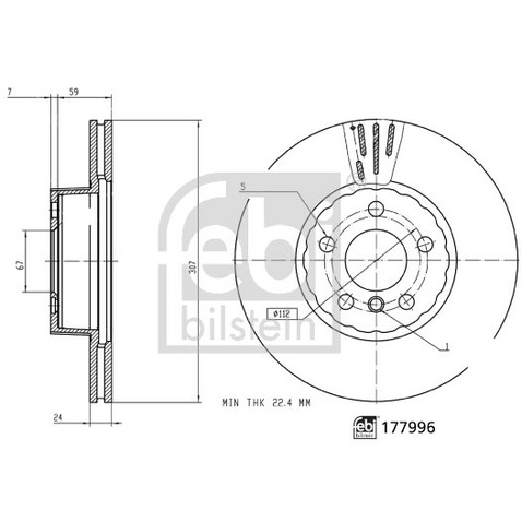 Tarcza hamulcowa FEBI BILSTEIN 177996