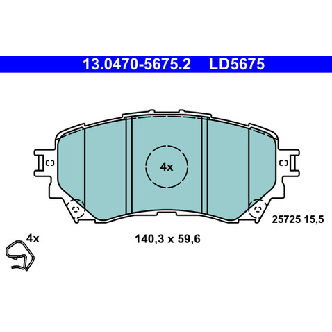 Klocki hamulcowe - komplet ATE 13.0470-5675.2